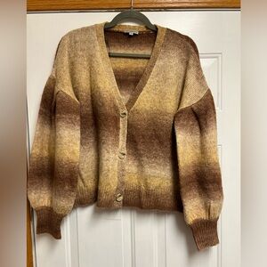 Jamison by Evereve Marled Sweater Brown and Beige sweater M